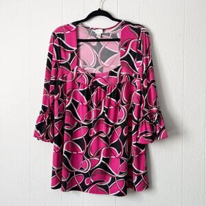 Venezia Womens Top 18/20 Party Cocktail Event Dressy Romantic Feminine Stretch